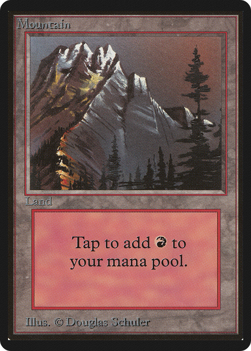 Mountain (LEB-297) [Oldschool] Limited Edition Beta MTG Single Wizards of the Coast