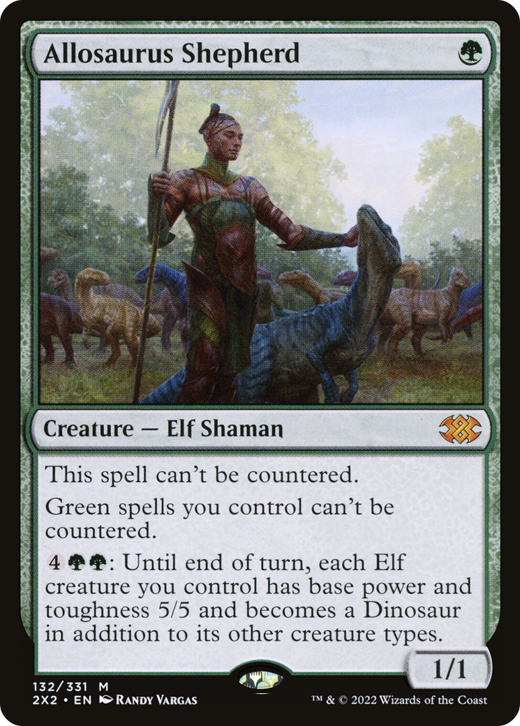 Allosaurus Shepherd (2X2-132) [Double Masters 2022] Foil MTG Single Wizards of the Coast