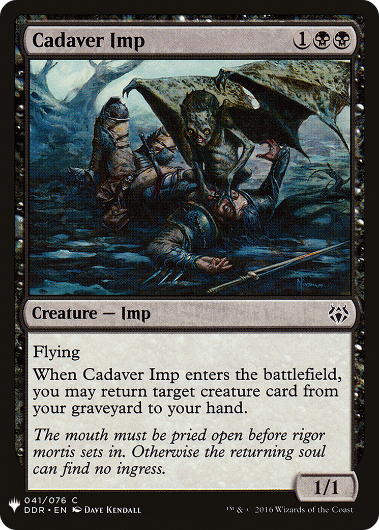 Cadaver Imp (LIST-DDR-41) [Mystery Booster] The List MTG Single Wizards of the Coast