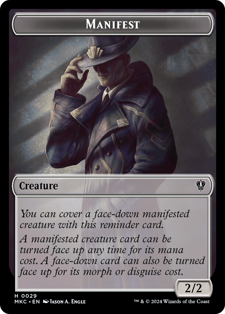 Manifest (TMKC-029) [Tokens] Murders at Karlov Manor Commander Tokens Foil MTG Single Wizards of the Coast