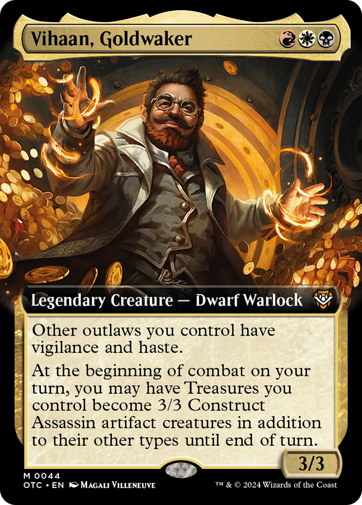 Vihaan, Goldwaker (OTC-044) [Outlaws of Thunder Junction Commander] (Extended Art) Foil MTG Single Wizards of the Coast