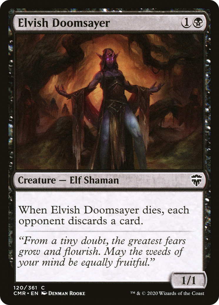 Elvish Doomsayer (CMR-120) [Commander Legends] Foil MTG Single Wizards of the Coast