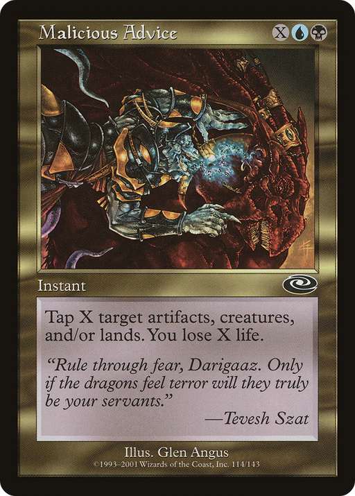 Malicious Advice (PLS-114) [Planeshift] Foil MTG Single Wizards of the Coast