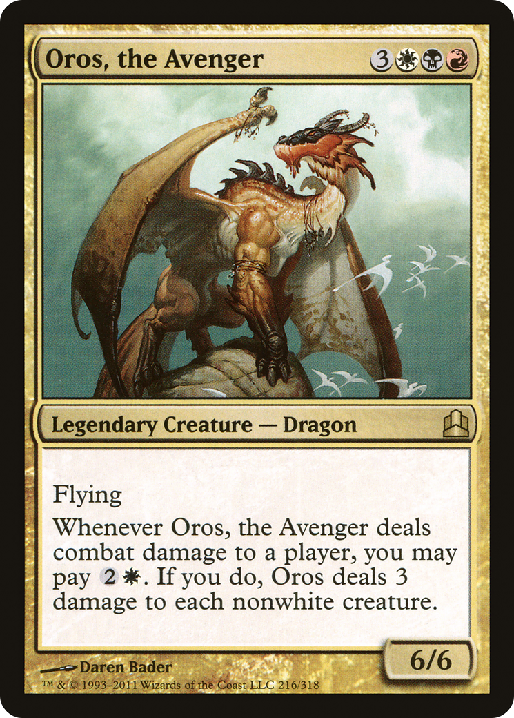 Oros, the Avenger (CMD-216) [Commander 2011] MTG Single Wizards of the Coast
