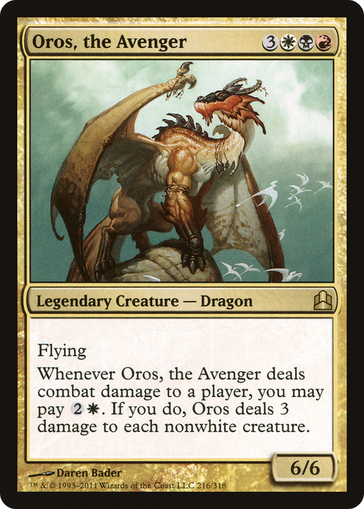 Oros, the Avenger (CMD-216) [Commander 2011] MTG Single Wizards of the Coast