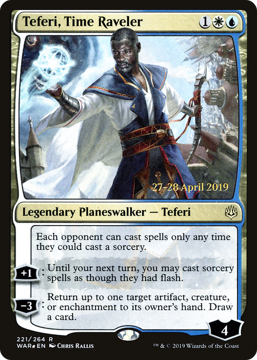 Teferi, Time Raveler (PRE-221) [War of the Spark Promos] Foil MTG Single Wizards of the Coast