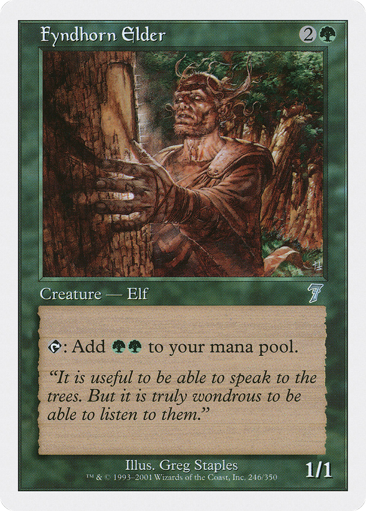Fyndhorn Elder (7ED-246) [7th Edition] Foil MTG Single Wizards of the Coast