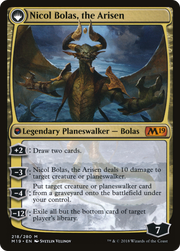 Nicol Bolas, the Ravager // Nicol Bolas, the Arisen (M19-218) [Core Set 2019] Foil MTG Single Wizards of the Coast