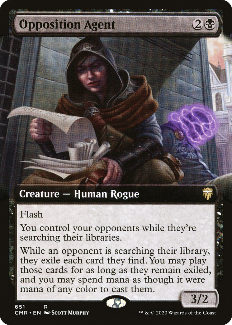Opposition Agent (CMR-651) [Commander Legends] (Extended Art) MTG Single Wizards of the Coast