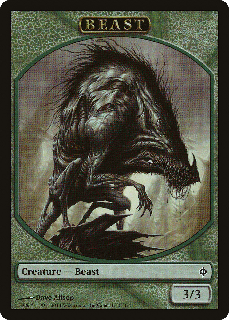Beast Token (NPH-001) [Tokens] New Phyrexia Tokens MTG Single Wizards of the Coast