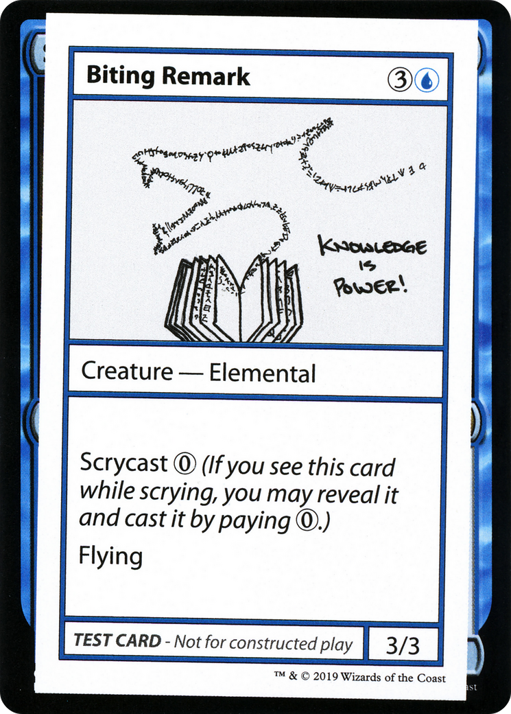 Biting Remark (No PW Symbol) (CMB1-) [Mystery Booster] Playtest Cards 2021 MTG Single Wizards of the Coast