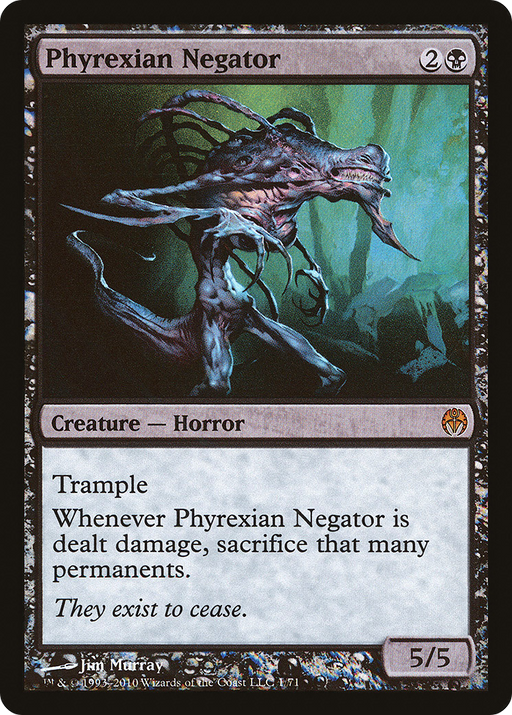 Phyrexian Negator (DDE-001) [Misc] Duel Decks: Phyrexia vs. the Coalition Foil MTG Single Wizards of the Coast