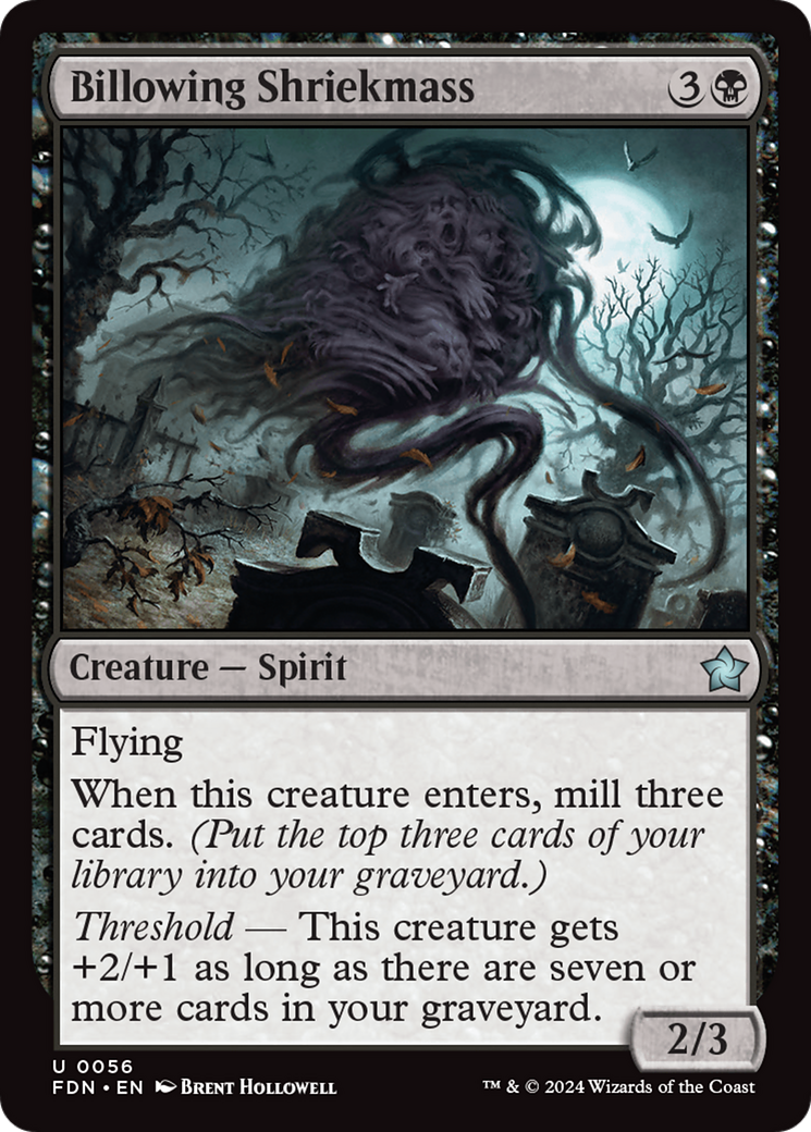 Billowing Shriekmass (FDN-056) [Foundations] Foil MTG Single Wizards of the Coast