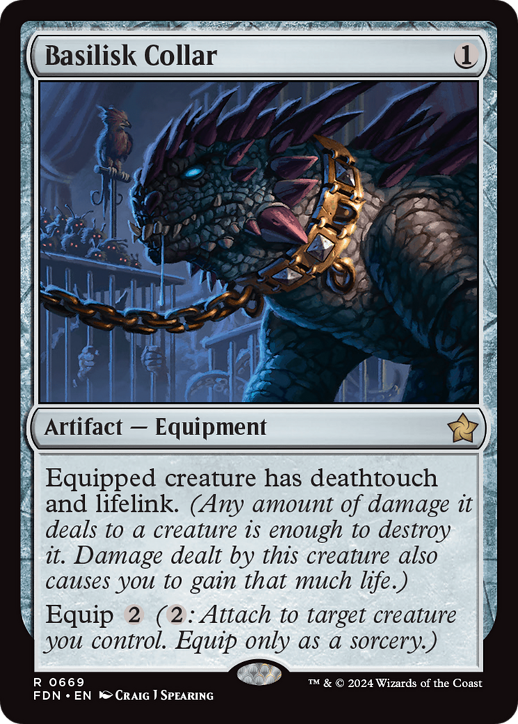 Basilisk Collar (FDN-669) [Foundations] MTG Single Wizards of the Coast