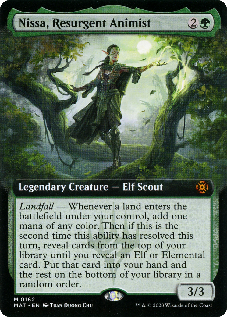 Nissa, Resurgent Animist (MAT-162) [March of the Machine: The Aftermath] (Extended Art) Foil MTG Single Wizards of the Coast