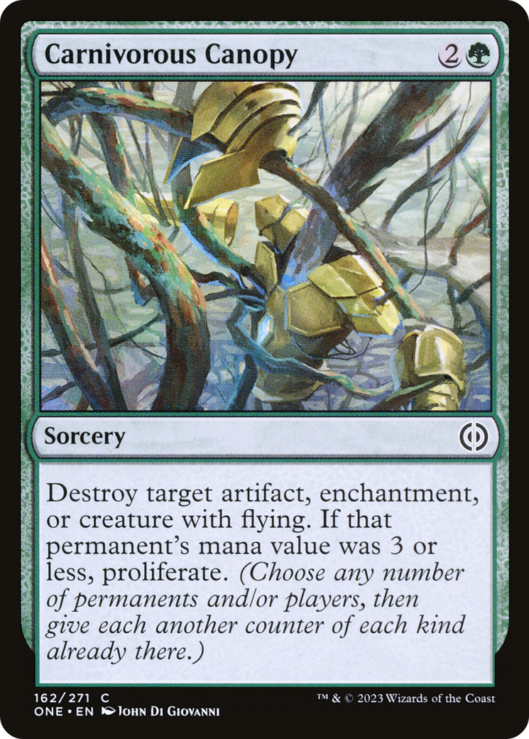Carnivorous Canopy (ONE-162) [Phyrexia: All Will Be One] Foil MTG Single Wizards of the Coast