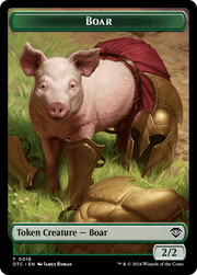 Boar // Drake Double-Sided Token [Tokens] Outlaws of Thunder Junction Commander Tokens MTG Single Magic: The Gathering