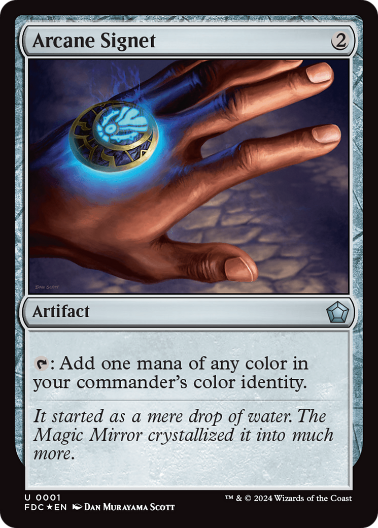 Arcane Signet (FDC-001) [Foundations Commander] Foil MTG Single Wizards of the Coast