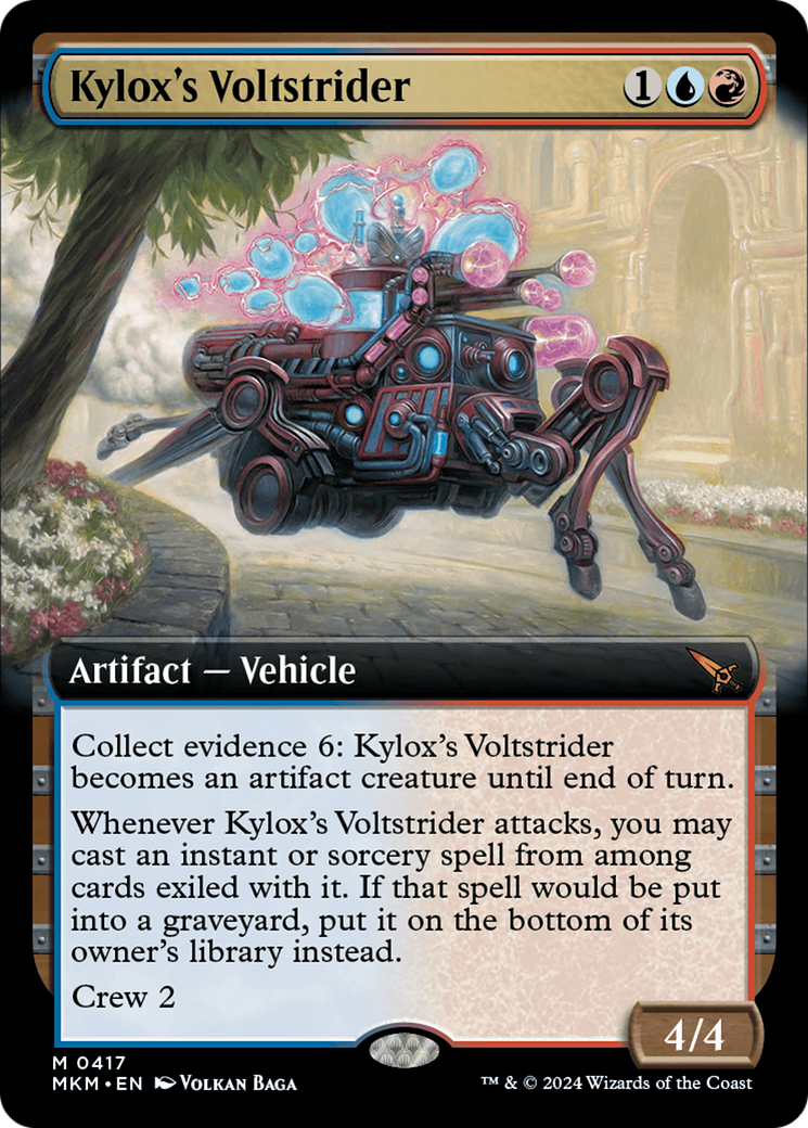 Kylox's Voltstrider (MKM-417) [Murders at Karlov Manor] (Extended Art) Foil MTG Single Murders at Karlov Manor