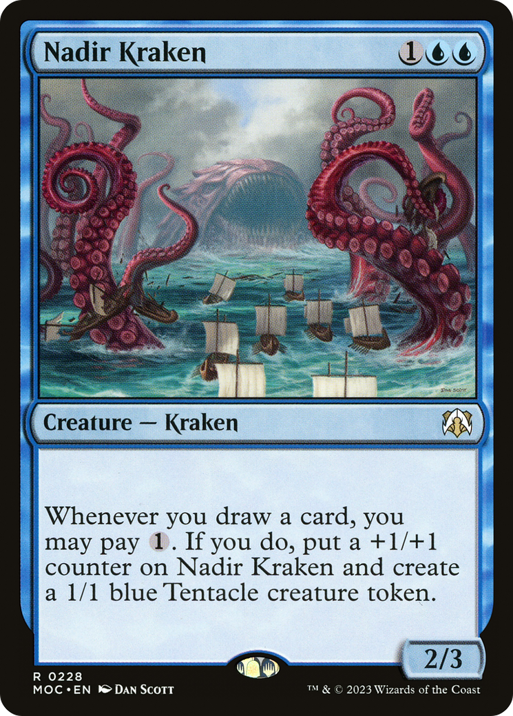 Nadir Kraken (MOC-228) [March of the Machine Commander] MTG Single Wizards of the Coast