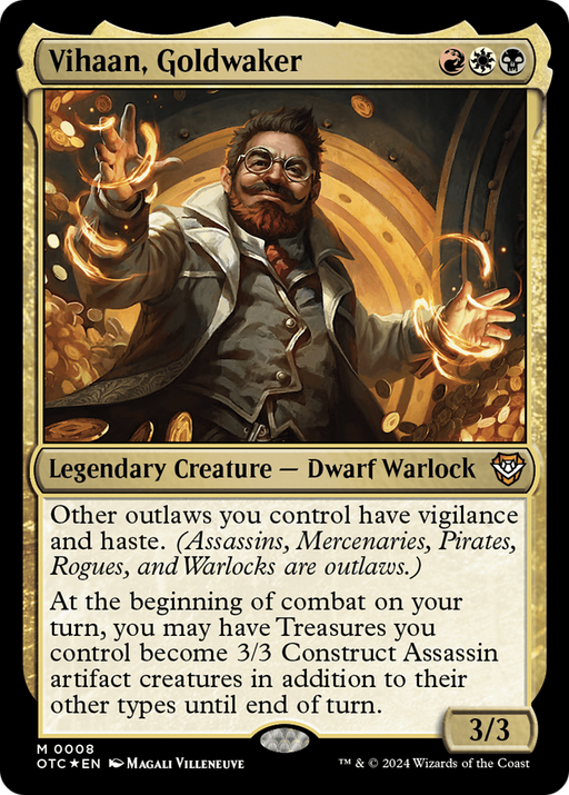 Vihaan, Goldwaker (OTC-008) [Outlaws of Thunder Junction Commander] Foil MTG Single Wizards of the Coast