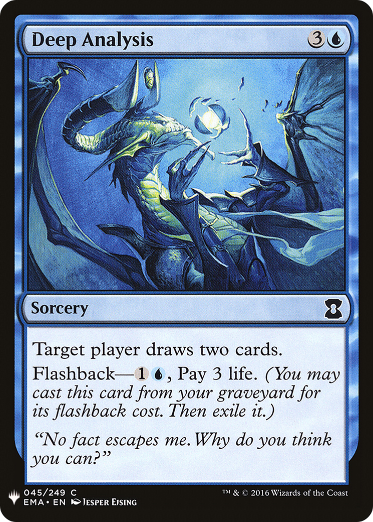 Deep Analysis (LIST-EMA-45) [Mystery Booster] The List MTG Single Wizards of the Coast