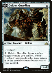 Golden Guardian (PRE-179) [Rivals of Ixalan Promos] Foil MTG Single Wizards of the Coast