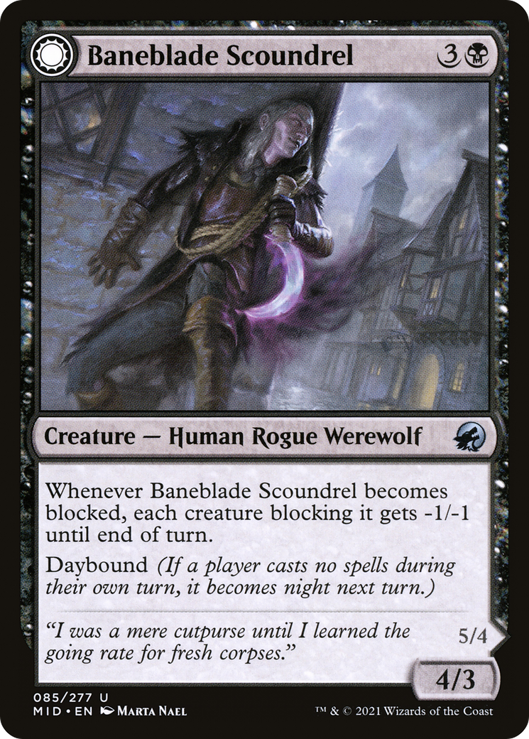 Baneblade Scoundrel (MID-085) [Innistrad: Midnight Hunt] Foil MTG Single Wizards of the Coast
