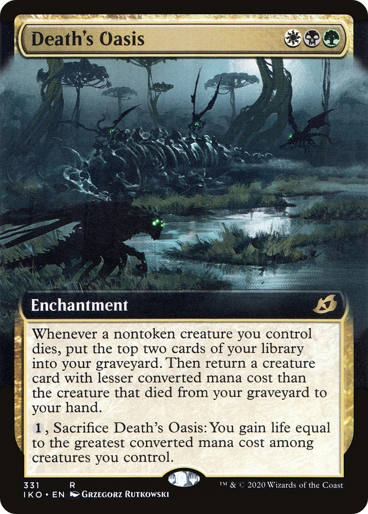Death's Oasis (IKO-331) [Ikoria: Lair of Behemoths] (Extended Art) MTG Single Wizards of the Coast