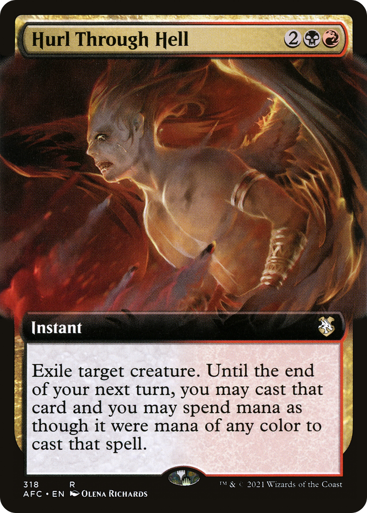 Hurl Through Hell (AFC-318) [Forgotten Realms Commander] (Extended Art) MTG Single Wizards of the Coast