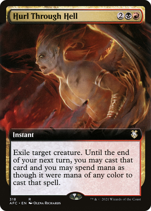 Hurl Through Hell (AFC-318) [Forgotten Realms Commander] (Extended Art) MTG Single Wizards of the Coast
