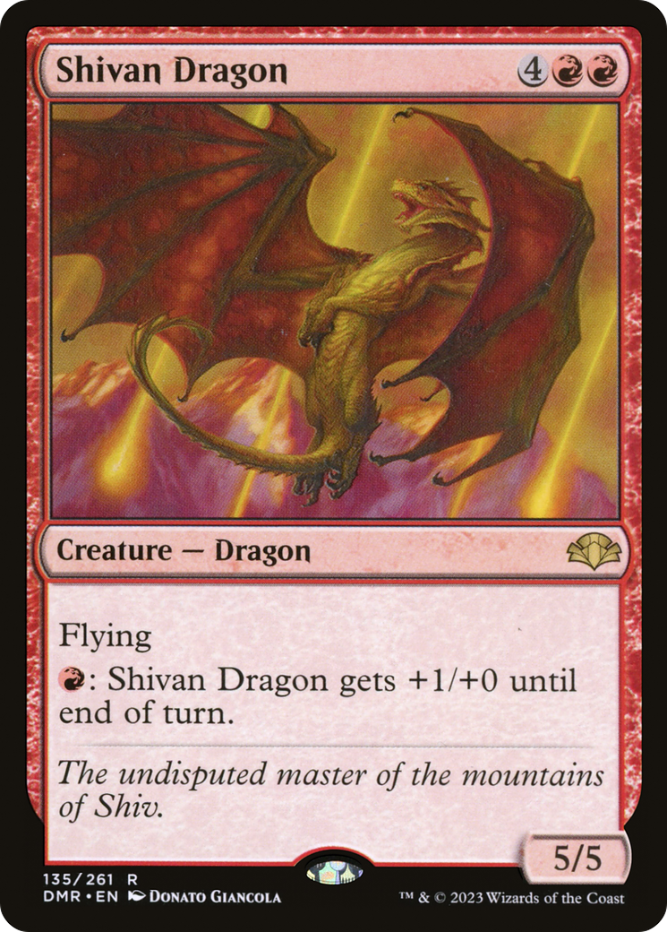 Shivan Dragon (DMR-135) [Dominaria Remastered] MTG Single Wizards of the Coast