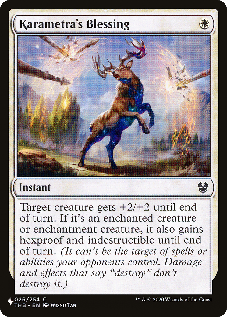 Karametra's Blessing (LIST-THB-26) [Mystery Booster] The List MTG Single Wizards of the Coast