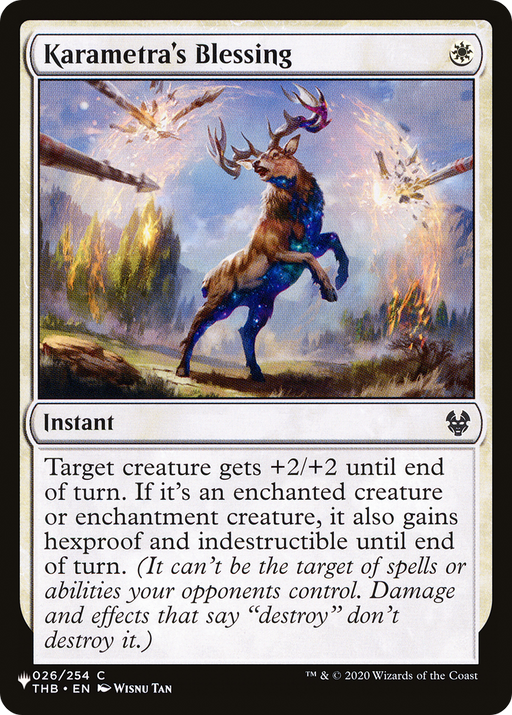 Karametra's Blessing (LIST-THB-26) [Mystery Booster] The List MTG Single Wizards of the Coast