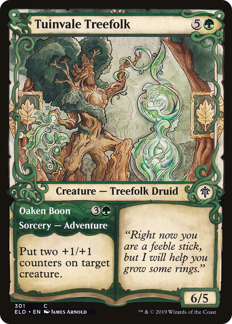Tuinvale Treefolk // Oaken Boon (ELD-301) [Throne of Eldraine] (Showcase) Foil MTG Single Wizards of the Coast