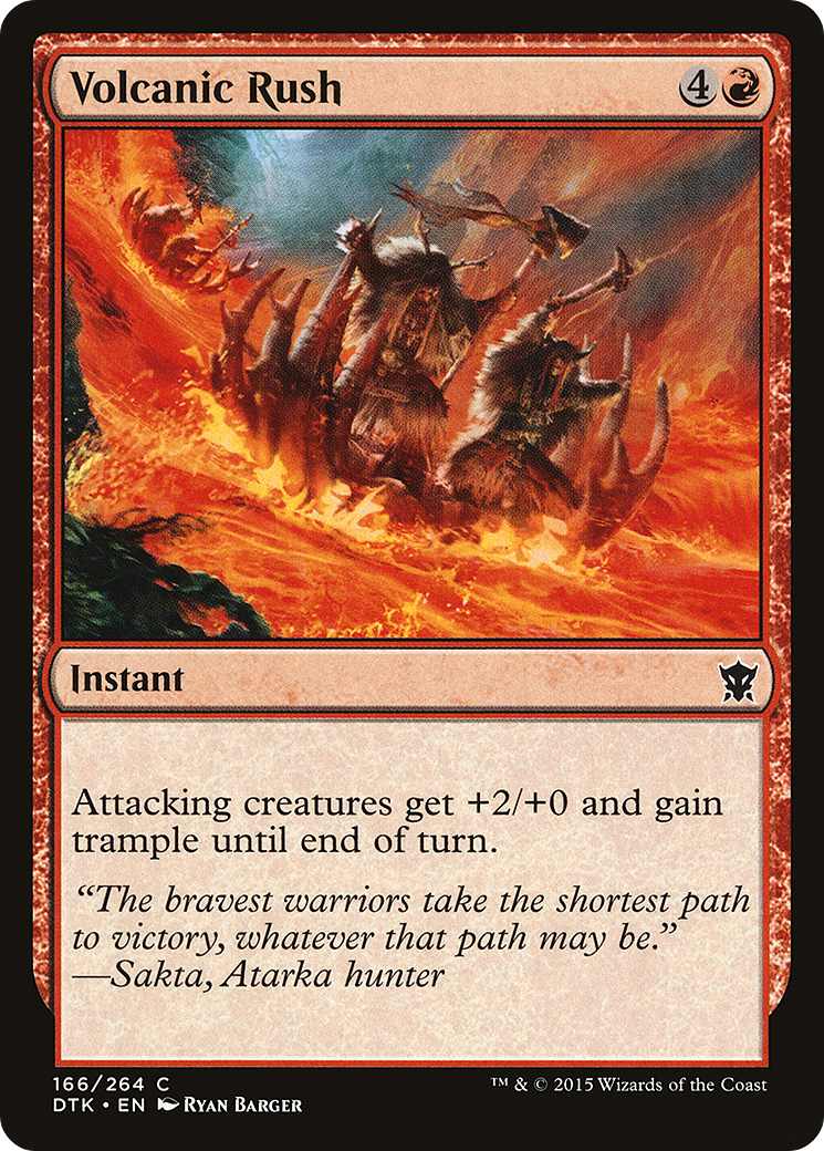 Volcanic Rush (DTK-166) [Dragons of Tarkir] Foil MTG Single Wizards of the Coast