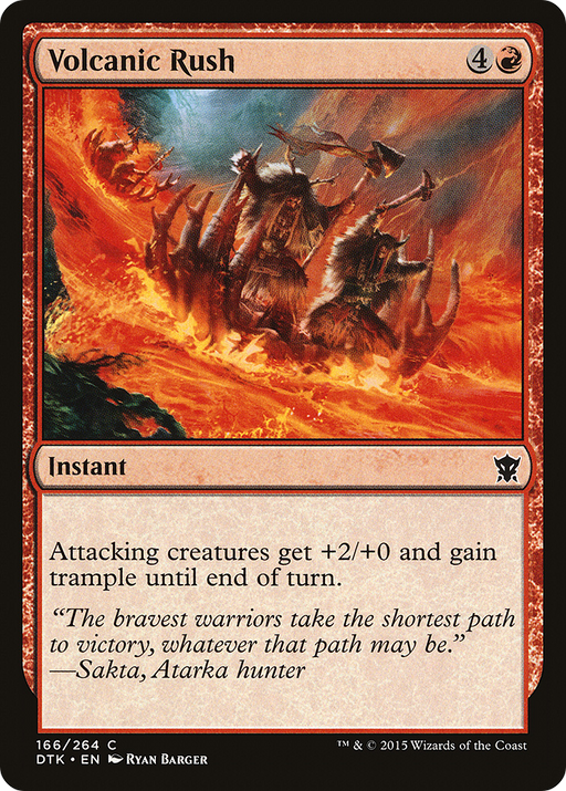 Volcanic Rush (DTK-166) [Dragons of Tarkir] MTG Single Wizards of the Coast