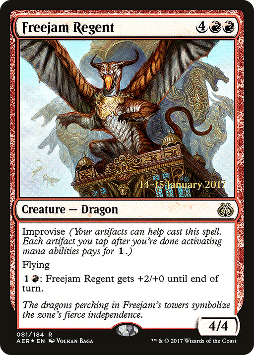 Freejam Regent (PRE-081) [Aether Revolt Promos] Foil MTG Single Wizards of the Coast