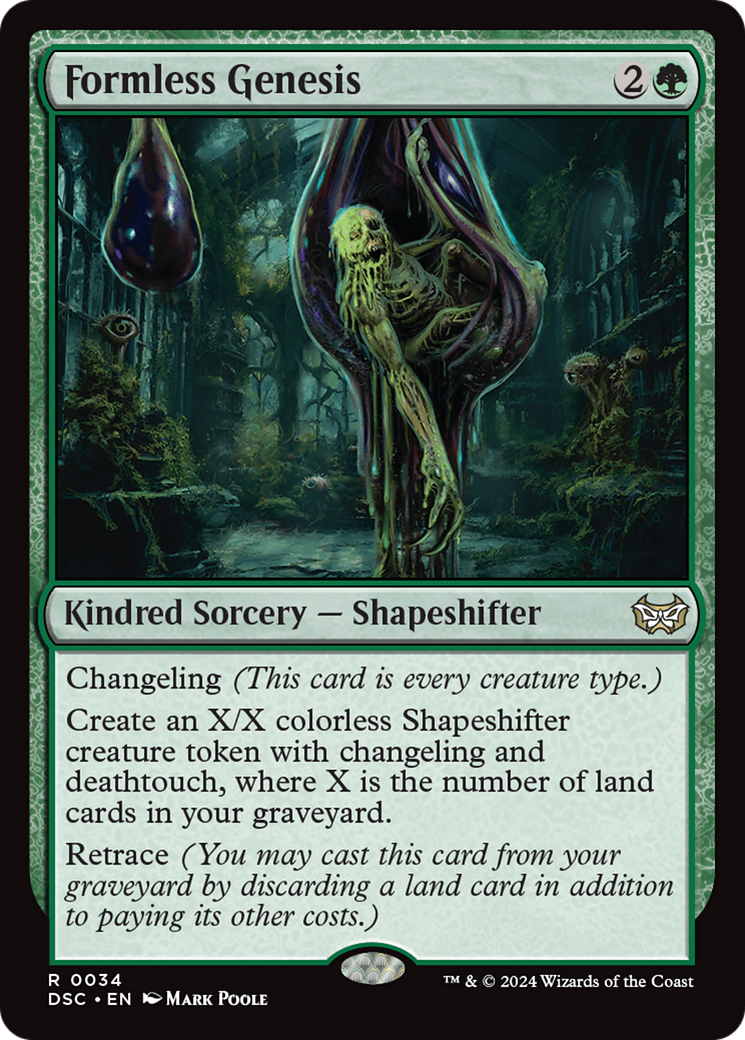 Formless Genesis (DSC-034) [Duskmourn: House of Horror Commander] MTG Single Wizards of the Coast