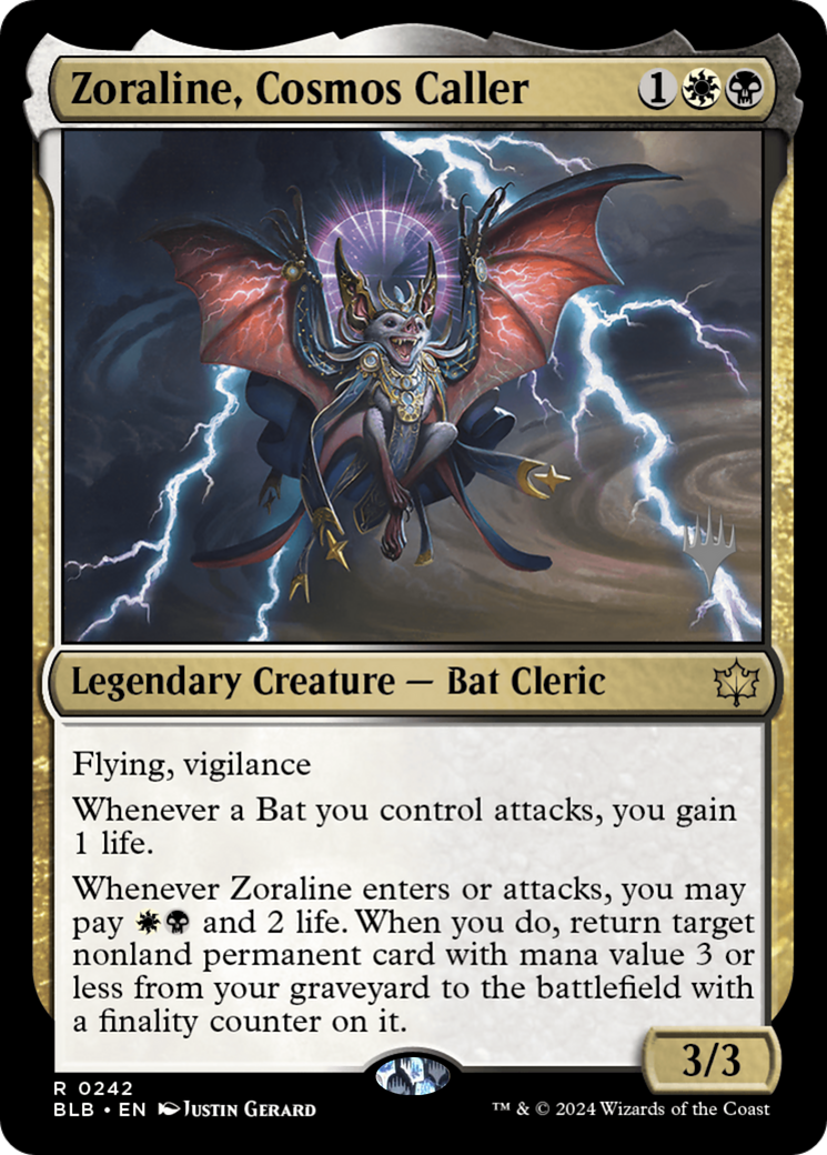 Zoraline, Cosmos Caller (PPBLB-242) [Bloomburrow Promos] Foil MTG Single Wizards of the Coast