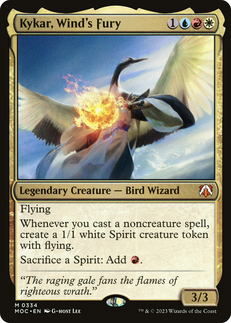 Kykar, Wind's Fury (MOC-334) [March of the Machine Commander] MTG Single Wizards of the Coast