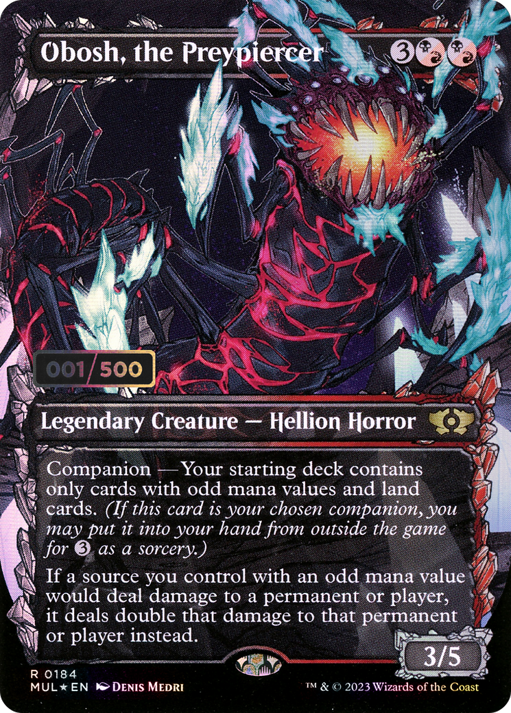 Obosh, the Preypiercer (MUL-184Z) [Multiverse Legends] (Showcase) (Borderless) Foil MTG Single Wizards of the Coast