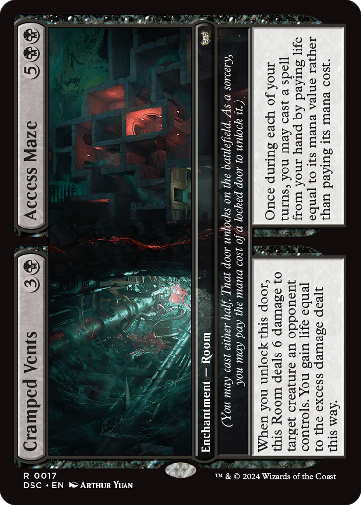 Cramped Vents // Access Maze (DSC-017) [Duskmourn: House of Horror Commander] MTG Single Wizards of the Coast