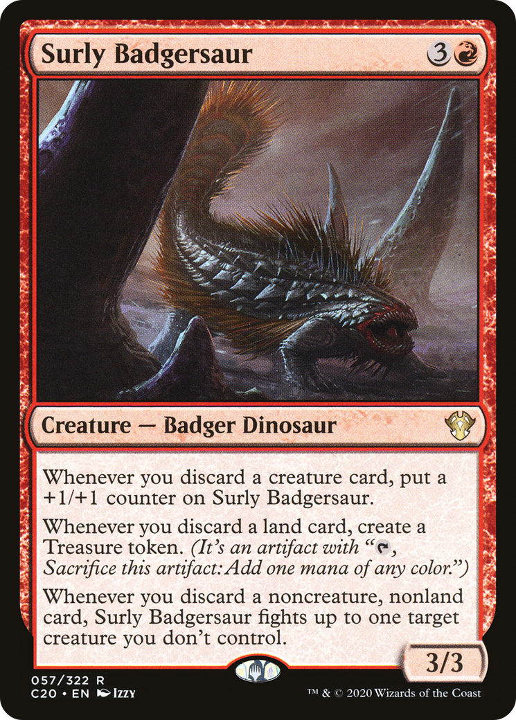 Surly Badgersaur (C20-057) [Commander 2020] MTG Single Wizards of the Coast