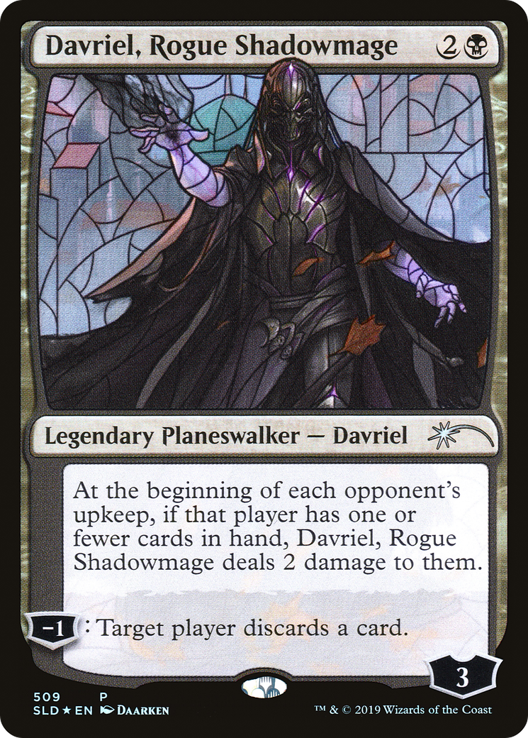 Davriel, Rogue Shadowmage (Stained Glass) (SLD-509) [Secret Lair] Drop Foil MTG Single Wizards of the Coast