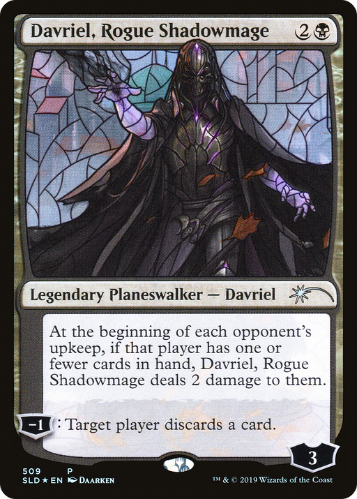 Davriel, Rogue Shadowmage (Stained Glass) (SLD-509) [Secret Lair] Drop Foil MTG Single Wizards of the Coast