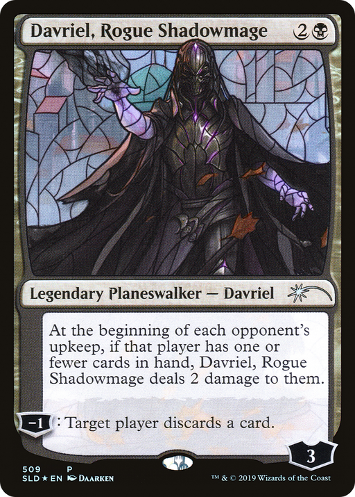 Davriel, Rogue Shadowmage (Stained Glass) (SLD-509) [Secret Lair] Drop Foil MTG Single Wizards of the Coast