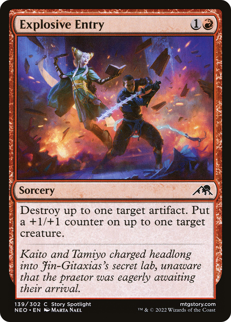 Explosive Entry (NEO-139) [Kamigawa: Neon Dynasty] MTG Single Wizards of the Coast