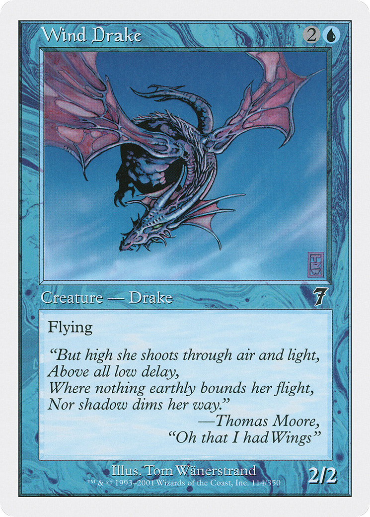 Wind Drake (7ED-114) [7th Edition] Foil MTG Single Wizards of the Coast