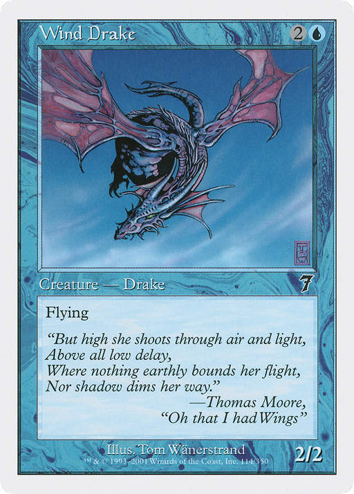 Wind Drake (7ED-114) [7th Edition] Foil MTG Single Wizards of the Coast
